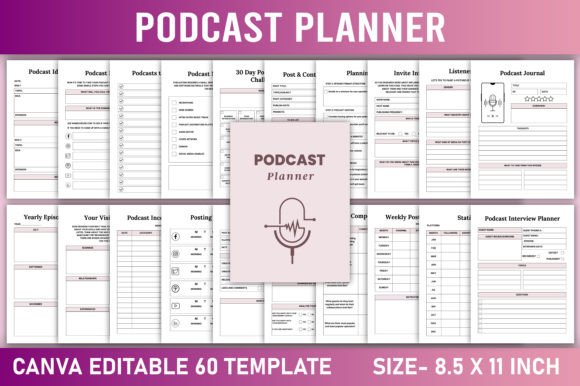 Download Editable Podcast Planner Canva Template - Premium Resources