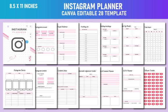 Download Instagram Planner Canva KDP - Premium Bundle