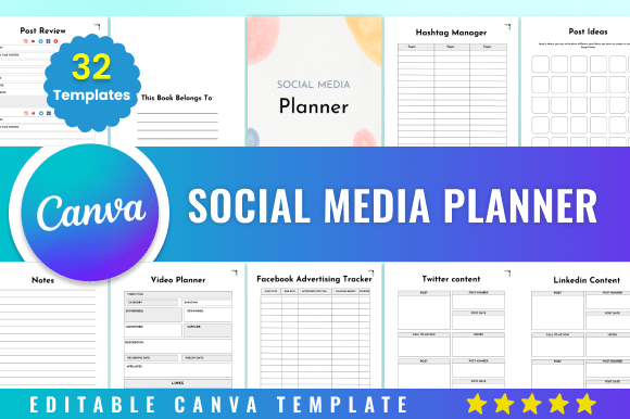 Download Editable Social Media Planner Kdp Canva - Premium Resources