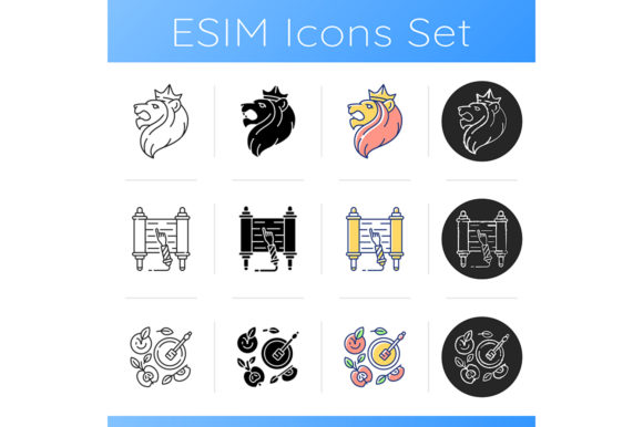 Download Jewish Symbolism Icons Set - Symbolism Collection