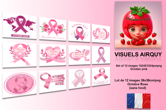 Download Set of 12 Images October Pink - Premium Resources