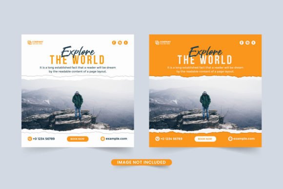 Download Travel Social Media Post Design Vector - Post design Collection